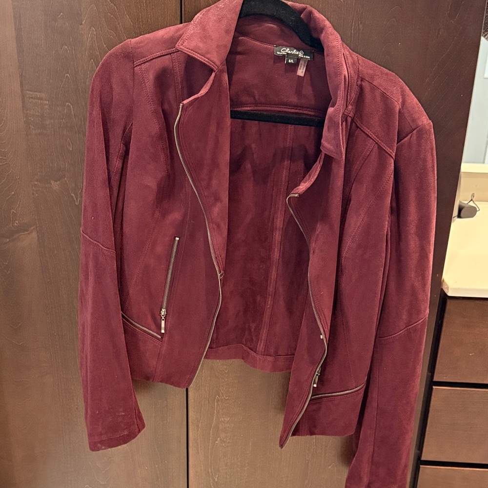 Coldwater Creek Red Blazer Fitted Cropped